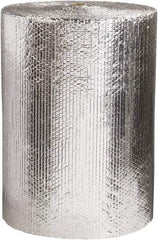 Made in USA - 125' Long x 24" Wide x 3/16" Thick, Bubble Roll - Silver - Americas Industrial Supply