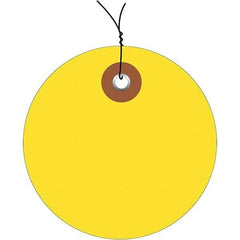 Made in USA - Safety & Facility Blank Tag - Yellow Vinyl - Americas Industrial Supply