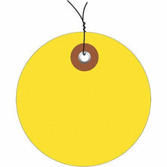 Made in USA - Safety & Facility Blank Tag - Yellow Vinyl - Americas Industrial Supply