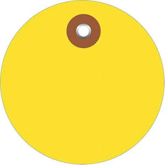Made in USA - Safety & Facility Blank Tag - Yellow Vinyl - Americas Industrial Supply