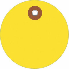 Made in USA - Safety & Facility Blank Tag - Yellow Vinyl - Americas Industrial Supply