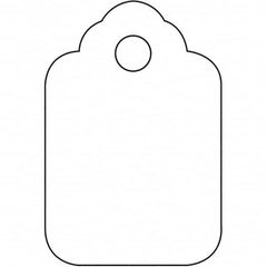 Made in USA - 1-1/8" High x 1-3/4" Long, Safety & Facility Blank Tag - White Cardstock - Americas Industrial Supply