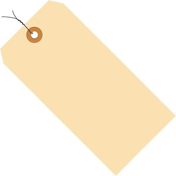 Made in USA - 7-1/2" High x 3-3/4" Long, Safety & Facility Blank Tag - Manila Cardstock - Americas Industrial Supply
