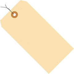 Made in USA - 4-3/4" High x 2-3/8" Long, Safety & Facility Blank Tag - Manila Cardstock - Americas Industrial Supply