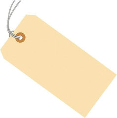 Made in USA - 7-1/2" High x 3-3/4" Long, Safety & Facility Blank Tag - Manila Cardstock - Americas Industrial Supply
