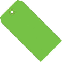 Made in USA - 6-1/4" High x 3-1/8" Long, Safety & Facility Blank Tag - Green Cardstock - Americas Industrial Supply