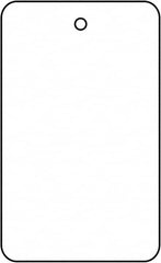 Made in USA - 1-3/4" High x 2-7/8" Long, Safety & Facility Blank Tag - White Cardstock - Americas Industrial Supply