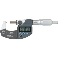 0-1″ / 0-25.4 mm Measuring Range-0.00005″ / 0.001 mm Resolution - Ratchet Thimble - Carbide Face - Ball Anvil Tube Micrometer - Americas Industrial Supply