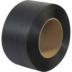 Made in USA - 6,600' Long x 1/2" Wide, Coil Case Polypropylene Strapping - 500 Lb Capacity, 0.026" Thick - Americas Industrial Supply