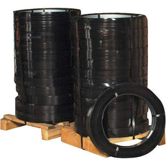 Made in USA - 2,050' Long x 5/8" Wide, Oscillated Coil Steel Strapping - 2,000 Lb Capacity, 0.023" Thick - Americas Industrial Supply