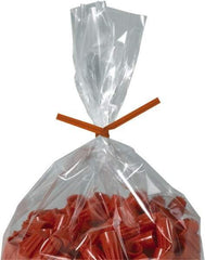 Made in USA - 7" Long, Bag Tie - Orange - Americas Industrial Supply