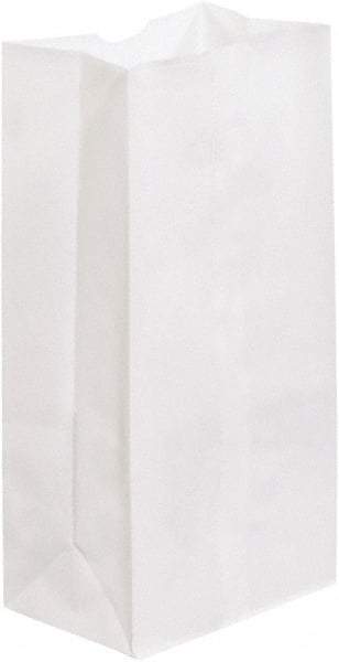 Made in USA - Kraft Grocery Bag - 7-1/16 x 4-1/2 x 13-3/4, White - Americas Industrial Supply