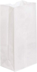 Made in USA - Kraft Grocery Bag - 7-1/16 x 4-1/2 x 13-3/4, White - Americas Industrial Supply