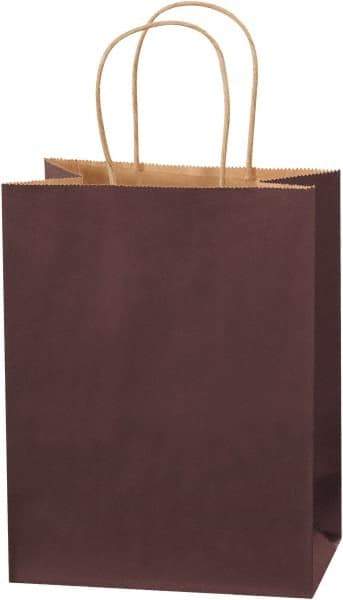 Made in USA - Kraft Grocery Bag - 8 x 4-1/2 x 10-1/4, Brown - Americas Industrial Supply