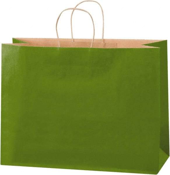 Made in USA - Kraft Grocery Bag - 16 x 6 x 12, Tea - Americas Industrial Supply