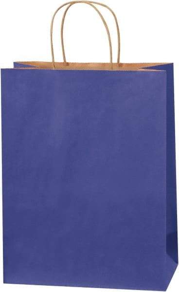 Made in USA - Kraft Grocery Bag - 10 x 5 x 13, Blue - Americas Industrial Supply