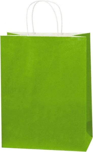 Made in USA - Kraft Grocery Bag - 10 x 5 x 13, Green - Americas Industrial Supply