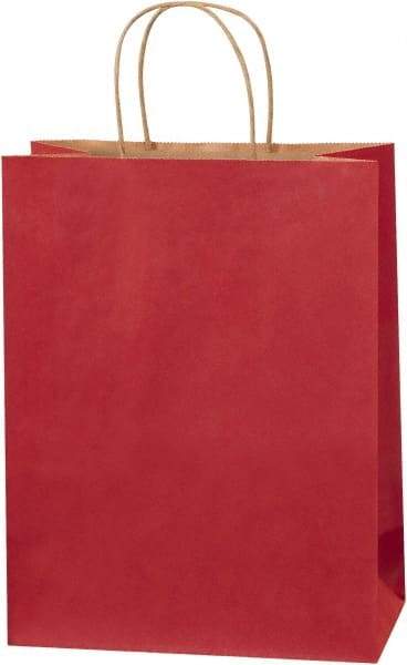 Made in USA - Kraft Grocery Bag - 10 x 5 x 13, Scarlet - Americas Industrial Supply