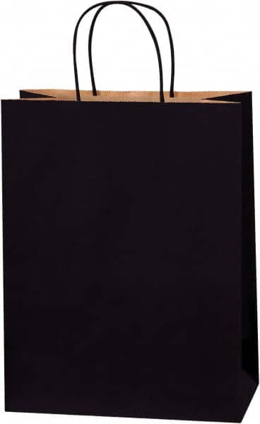 Made in USA - Kraft Grocery Bag - 10 x 5 x 13, Black - Americas Industrial Supply