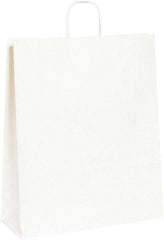 Made in USA - Kraft Grocery Bag - 16 x 6 x 19-1/4, White - Americas Industrial Supply