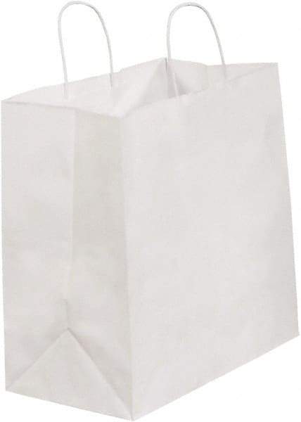 Made in USA - Kraft Grocery Bag - 13 x 7 x 13, White - Americas Industrial Supply