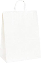 Made in USA - Kraft Grocery Bag - 13 x 7 x 17, White - Americas Industrial Supply