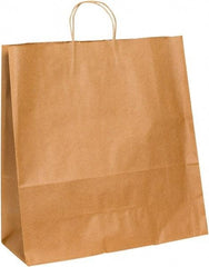 Made in USA - Kraft Grocery Bag - 18 x 7 x 18-3/4, Kraft - Americas Industrial Supply