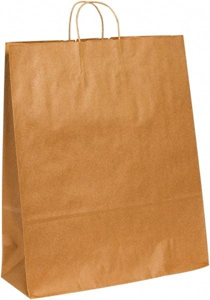 Made in USA - Kraft Grocery Bag - 16 x 6 x 19-1/4, Kraft - Americas Industrial Supply