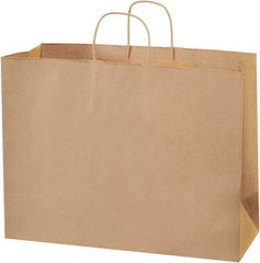 Made in USA - Kraft Grocery Bag - 16 x 6 x 12, Kraft - Americas Industrial Supply