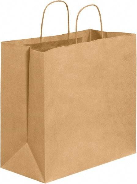 Made in USA - Kraft Grocery Bag - 13 x 7 x 13, Kraft - Americas Industrial Supply