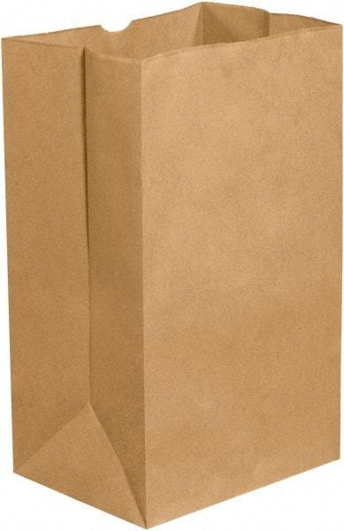 Made in USA - Kraft Grocery Bag - 8-1/4 x 5-15/16 x 13-3/8, Kraft - Americas Industrial Supply