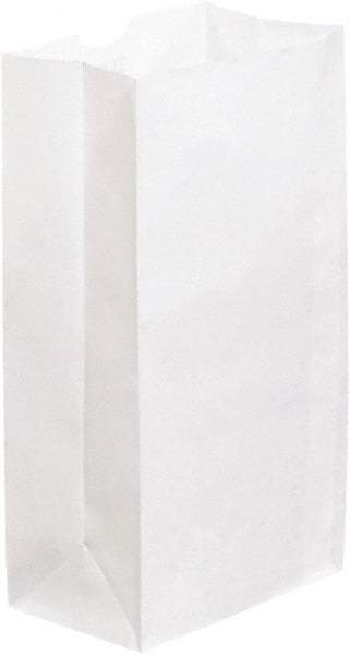 Made in USA - Kraft Grocery Bag - 6 x 3-5/8 x 11, White - Americas Industrial Supply