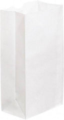 Made in USA - Kraft Grocery Bag - 6-1/8 x 4 x 12-3/8, White - Americas Industrial Supply