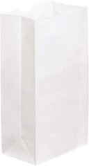 Made in USA - Kraft Grocery Bag - 6 x 3-5/8 x 11, White - Americas Industrial Supply