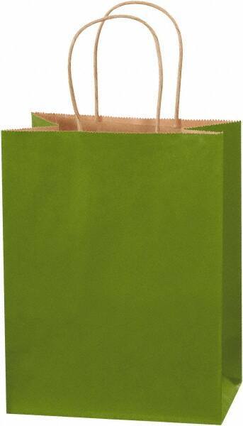 Made in USA - Kraft Grocery Bag - 8 x 4-1/2 x 10-1/4, Green Tea - Americas Industrial Supply