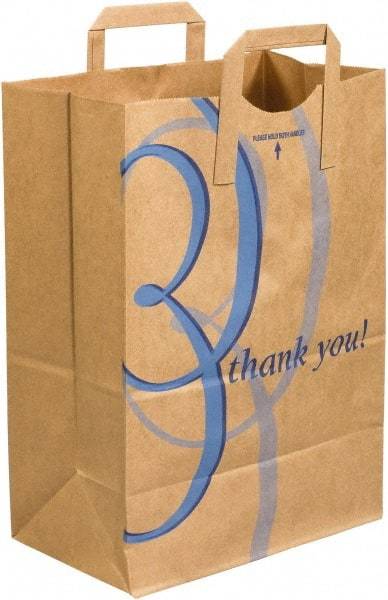 Made in USA - Kraft Grocery Bag - 12 x 7 x 17, Kraft - Americas Industrial Supply