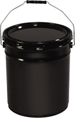 Made in USA - 5 Gal Gray Cylinder Metal Pail - 13-3/8" High - Americas Industrial Supply