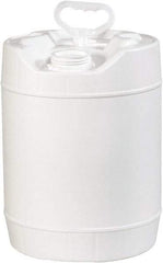 Made in USA - 5 Gal White Cylinder Metal Pail - 13-3/8" High - Americas Industrial Supply