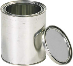 Value Collection - 1/4 Gal Gray Cylinder Metal Can - 8" High - Americas Industrial Supply