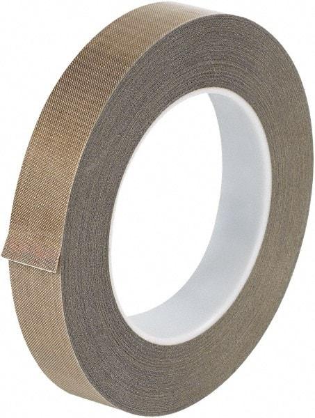 Made in USA - 36 Yd Long x 3/4" Wide, Brown Silicone PTFE Tape - 3 mil Thick - Americas Industrial Supply