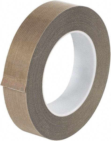 Made in USA - 18 Yd Long x 1" Wide, Brown Silicone PTFE Tape - 10 mil Thick - Americas Industrial Supply