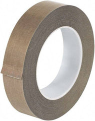 Made in USA - 18 Yd Long x 1" Wide, Brown Silicone PTFE Tape - 5 mil Thick - Americas Industrial Supply