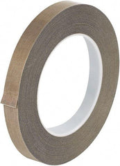 Made in USA - 36 Yd Long x 3/8" Wide, Brown Silicone PTFE Tape - 3 mil Thick - Americas Industrial Supply