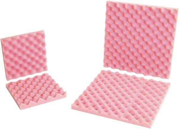 Made in USA - 24" Long x 24" Wide, Antistatic Convoluted Foam Set - Pink, Standard Grade - Americas Industrial Supply