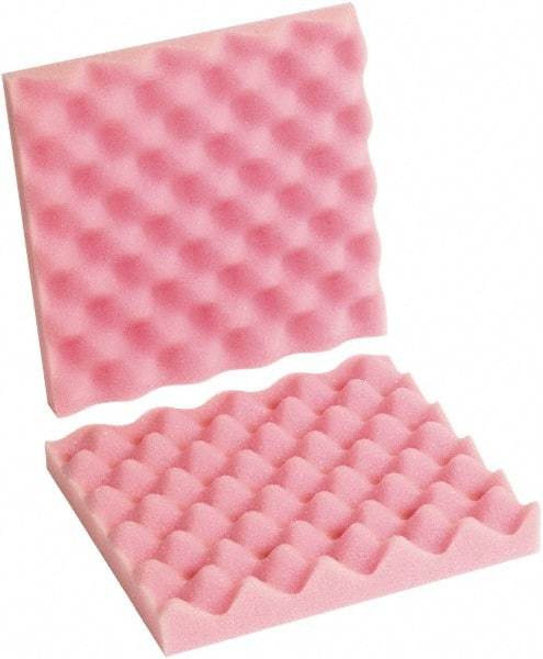 Made in USA - 10" Long x 10" Wide, Antistatic Convoluted Foam Set - Pink, Standard Grade - Americas Industrial Supply