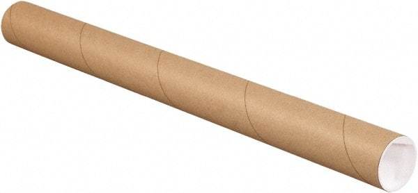 Made in USA - 2" Diam x 15" Long Round Kraft Mailing Tubes - 1 Wall, Kraft (Color) - Americas Industrial Supply