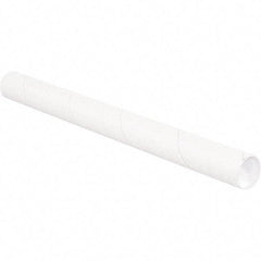 Made in USA - 2-1/2" Diam x 26" Long Round White Mailing Tubes - 1 Wall, White - Americas Industrial Supply