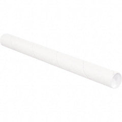 Made in USA - 3" Diam x 12" Long Round White Mailing Tubes - 1 Wall, White - Americas Industrial Supply