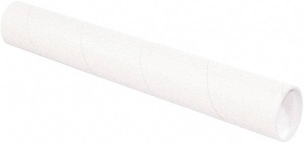 Made in USA - 3" Diam x 9" Long Round White Mailing Tubes - 1 Wall, White - Americas Industrial Supply