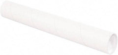 Made in USA - 3" Diam x 9" Long Round White Mailing Tubes - 1 Wall, White - Americas Industrial Supply